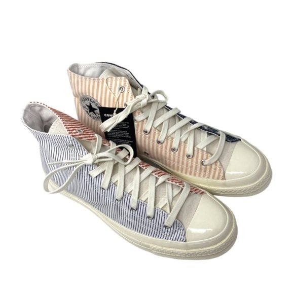 Converse Chuck 70 Retro Shoes Men's Stripes Canvas Skate High A00457C-WWSPBRBW - Picture 3 of 9